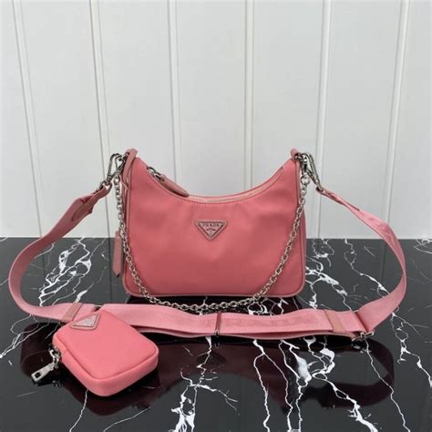 prada pink nylon satchel